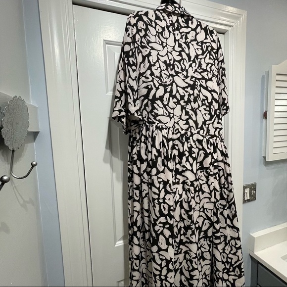 Stine Goya | Hunter Dress | Midi Medium Abstract Lined Art To Wear Black $350 - Picture 8 of 16